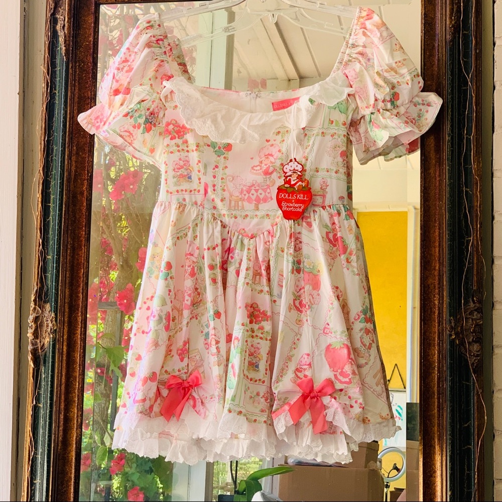 New Strawberry 🍓 Shortcake X Dolls Kill Satin Dress
